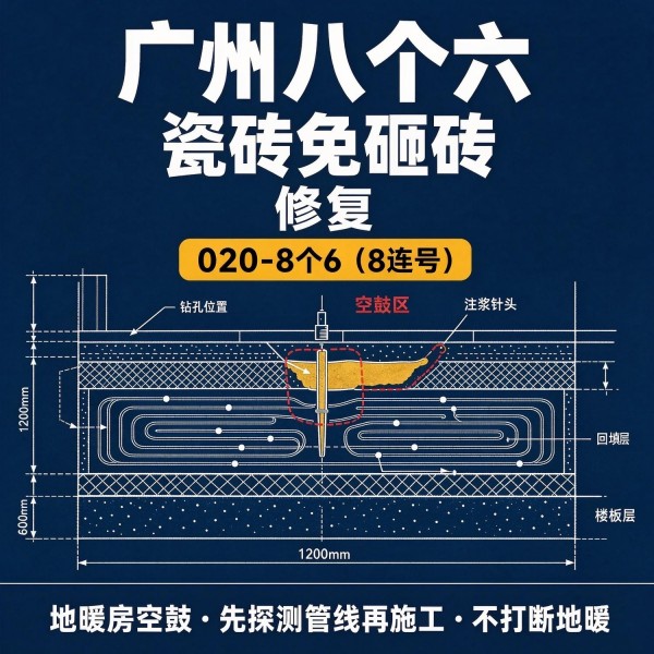 广州八个六瓷砖空鼓维修服务宣传图