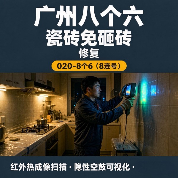 广州八个六瓷砖空鼓维修品牌宣传图